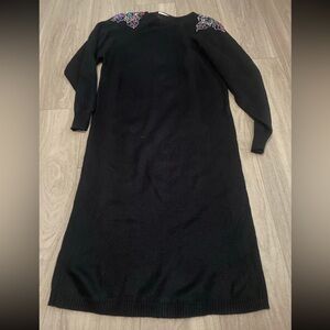 Vintage Sweet Baby Jane Classic Black Midi Dress
